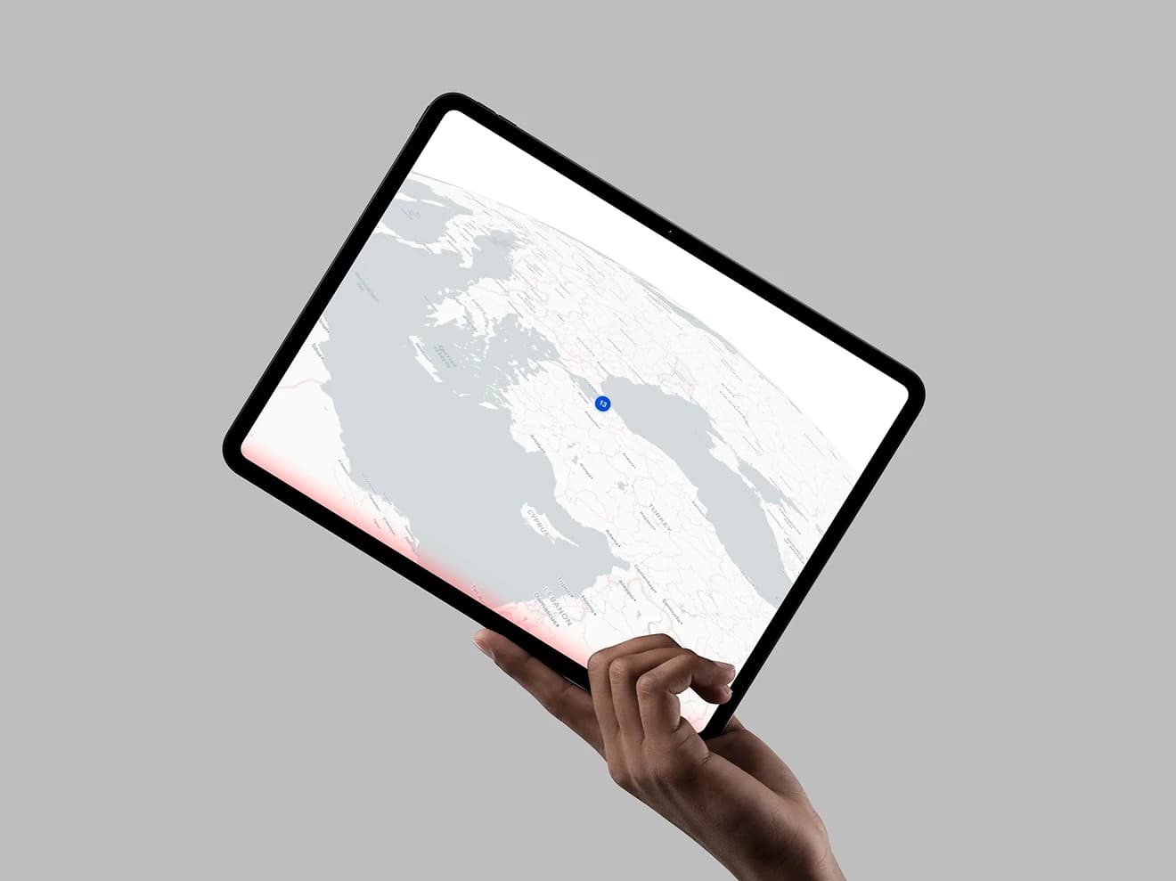 Oneclick location tracking platform on a tablet